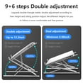 thumbnail image 1 of Foldable Laptop Holder Adjustable Height Ergonomic Notebook Tablets Typing Gaming Table Stand PC Lifter Household Office Gifts Silver, 1 of 9
