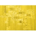 thumbnail image 1 of Ahgly Company Machine Washable Indoor Rectangle Abstract Yellow Contemporary Area Rugs, 7' x 9', 1 of 4