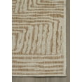 thumbnail image 3 of FH Home Flat Woven Outdoor Rug - Waterproof, Easy to Clean, Stain Resistant - Premium Polypropylene Yarn - Modern Geometric - Patio, Deck, Porch, Balcony - Budapest - Beige - 2ft 7in x 4ft 11in, 3 of 5