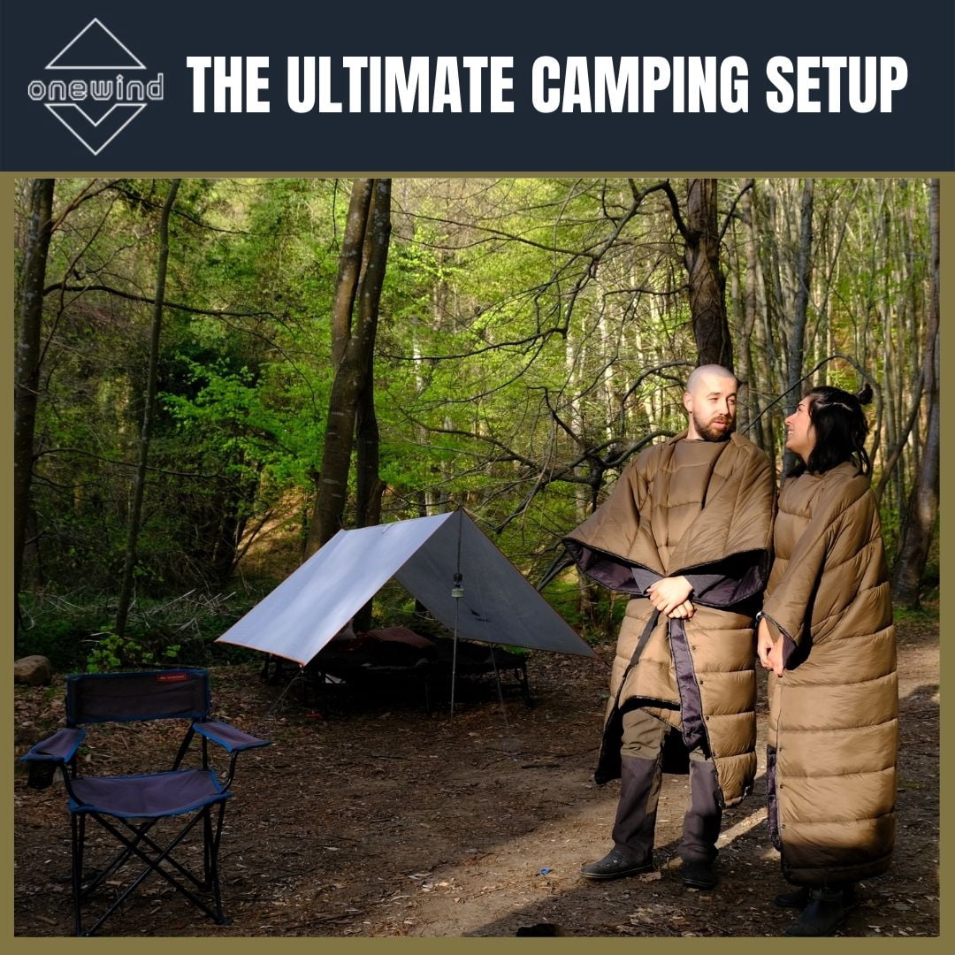 Onewind Hammock Top Quilt,Portable Sleeping Bag 40F, OD Green, 7'1"*4'6"