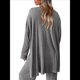 thumbnail image 2 of Conjuntos de Dos Piezas para Mujer, Camisetas de Larga A Juego, Pantalones Anchos y Chándales, Ropa de Otoño. Gris XXL, 2 of 10