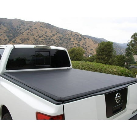 Ford Ranger Truck Covers Tonnomax 1993-2013 Ford Ranger Std Ext Cab 6' Truck Bed Soft Trifold Tonneau Cover Premium Leather Vinyl Clamp Lock Black TC13TCA560 ()