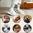 thumbnail image 6 of 5 Pack Warm Fuzzy Cozy Socks for Women,Slipper Fluffy Comfy Plush Warm Winter Sleep Home Soft Socks, 6 of 6