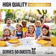 thumbnail image 5 of Exquisite 350-Piece Yellow Plastic Disposable Party Plates & Tableware Combo Set, 5 of 8
