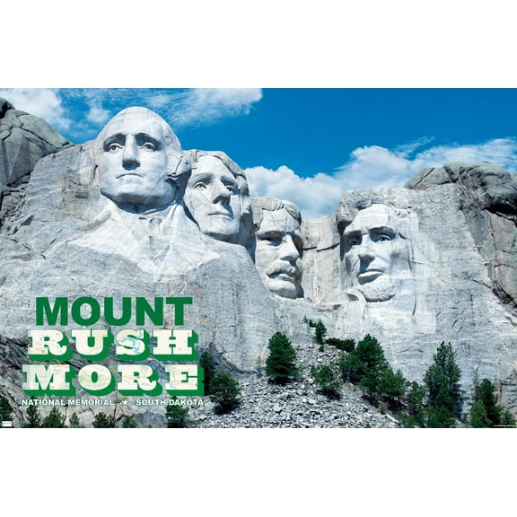 Mount Rushmore Wall Poster, 22.375" x 34"