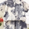 thumbnail image 7 of newwalpole Little & Big Boy's Button Down Hawaiian Shirts and Shorts Set Toddler Baby Boy Outfit Summer Clothing (Light Gray,18-24 Months), 7 of 7