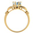 thumbnail image 4 of 1.06 ct Heart Cut Natural Aquamarine Claddagh Engagement Ring for Women in 18K Yellow Gold, 4 of 5
