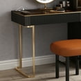 thumbnail image 5 of Lartis Premium Makeup Vanity Table, Storage Dressing Table,Vanity Desk,Dresser Set with Solid Wood upholstered Stool, LED Mercury Mirror, Built-in Sensor Light, USB Socket,Easy Assembly, 5 of 13