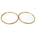 thumbnail image 2 of Clip-on Earrings Large Hoops Plated Hypo-allergenic Gold Tone 3 inch Hoops Non Pierced, 2 of 2