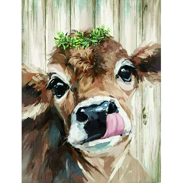 Diamond Painting Kits - Cow Picture 5d Diamond Art For Adults Kids