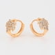 thumbnail image 3 of Finos Aretes Arracadas Hoja Maple Swarovski Oro 18K Laminado dorado Unitalla, 3 of 6