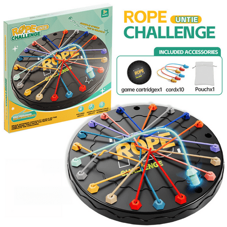 Funtogether Toys Rope Challenge Game The Great Untangling Brain Teaser Logic & Strategy Puzzle Board Game for Kids and Family Game Night