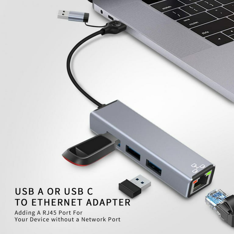 Adaptateur USB-C Ethernet 1000 à RJ45 LAN