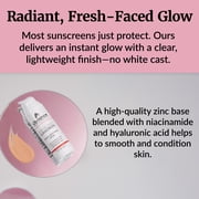 Vibriance Sheer Zinc Sunscreen - Tinted Sunscreen for Face SPF 50, Lightweight Facial Moisturizer with Niacinamide, Hyaluronic Acid - 1.7 fl oz