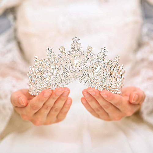 Gold Stars Pearls Princess Crown Wedding Bridal Tiara Bride Headpiece Accessory