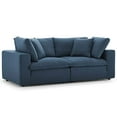 thumbnail image 2 of Modway Commix Down Down Filled Overstuffed 2 Piece Sectional Sofa Set, Two Corner Chairs, Azure, 2 of 2