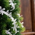 thumbnail image 5 of Ltvvegg 32.81ft Christmas Ribbon, 2.5in Ribbons Leaf Lace Shape Ribbons for Gift Wrapping Autumn Party Christmas Gifts Tree Decorations, White, 5 of 7