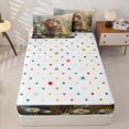 thumbnail image 4 of jejeloiu Sprint Garden Flowers Kitten Zipper Full Size Comforter Sets with Fitted Sheet and 2 Pillowcases Kids,Rustic Plant Daisy Zipper Bedding Set,Reversible,4 Pieces, 4 of 7