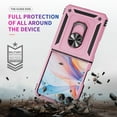 thumbnail image 6 of Dteck for Samsung Galaxy Z Flip 7 Case with Screen Protector & Ring Stand, Shockproof Flip Phone Case for Galaxy Z Flip 7 5G [Support Magnetic Car Mount], Pink, 6 of 8