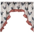 thumbnail image 4 of Regal Home Printed Kitchen Curtains - 3-Piece Set, Half Panels & Valance, 4 of 7