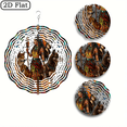 thumbnail image 6 of Maya hunting 360 degree rotating wind outdoor decoration, vibrant metal garden art, no need for electricity, terrace courtyard 3D festival decoration, humorous tropical, 6 of 10
