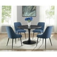 thumbnail image 4 of Pemberly Row Contemporary Black Marquina Marble Dining Table, 4 of 5