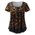 thumbnail image 4 of Pntutb Mujer Casual Camiseta Impreso Manga Corta Cuello Redondo Pullover Blusa tops PNTUTB Pntutb-1794, 4 of 5