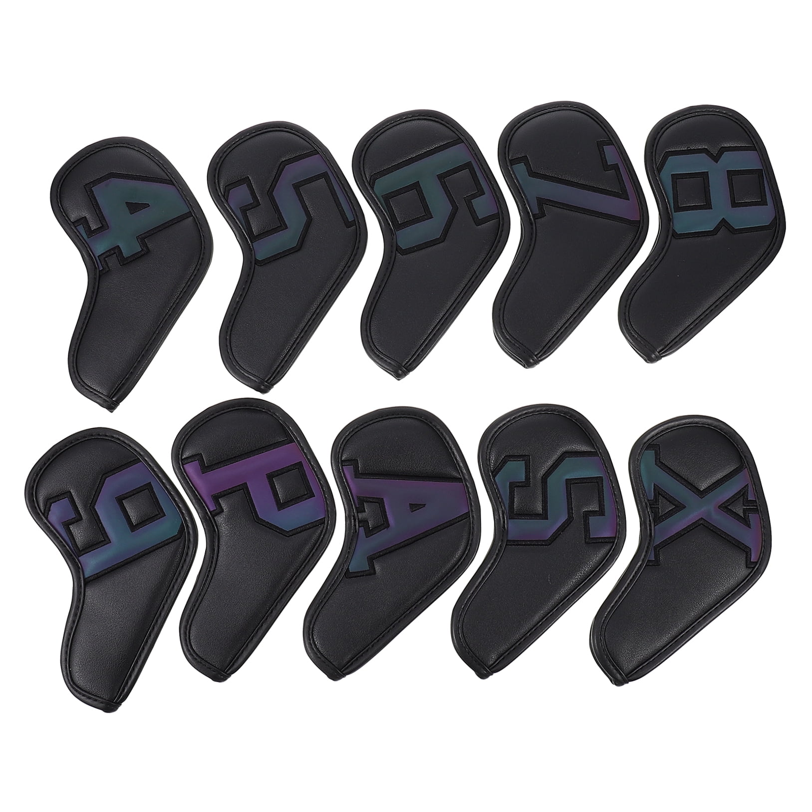 TAILTOSS 10Pcs Golfs Club Covers PU Wear Resistant Sleeve Putter Protector Assorted Colors for Sports Equipment