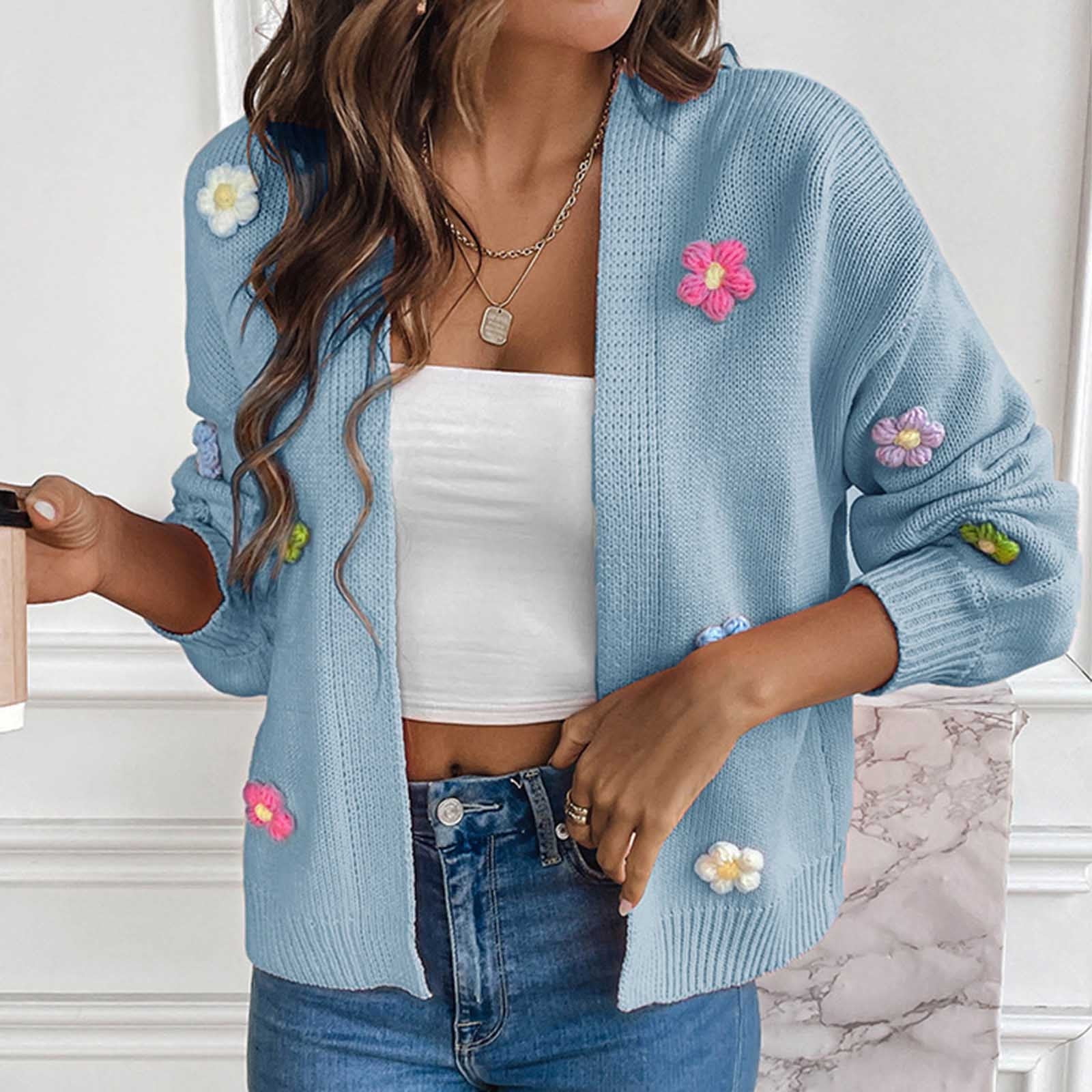 Casual Floral Contrast O Neck Outerwear Casual Floral Contrast O Neck Outerwear