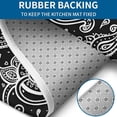 thumbnail image 4 of Black Paisley Pattern Bathroom Rugs Sets 3 Piece,Toilet Cover Set,Absorbent Non Slip Bathroom Mats Sets with U-Shaped Contour Rug Toilet Rug Set, 4 of 5