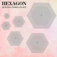 thumbnail image 7 of 6Pcs Hexagon Quilting Template Acrylic Quilting Rulers, 7 of 7