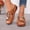 Brown, variant on Women's Fish Mouth Thick Sole Wedge Slippers, Solid Color Casual Summer Style Everyday Wear Trendy Comfortable Footwear Red 9