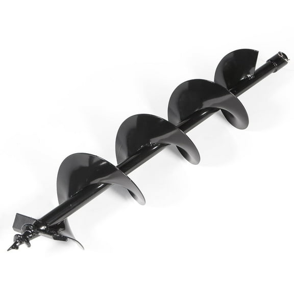 XtremepowerUS Earth Auger Drill Bits 4" 6" 8" 10" 12" For Gas Powered Auger Post Hole Digger 6" Hole Inner Diameter 3/4" Shaft