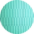 thumbnail image 1 of Ahgly Company Indoor Round Abstract Turquoise Blue Contemporary Area Rugs, 4' Round, 1 of 4