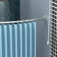thumbnail image 5 of ALEAVIC Curved Shower Curtain Rod 42-72" Adjustable Shower Rod for Bathroom, Silver, 5 of 7