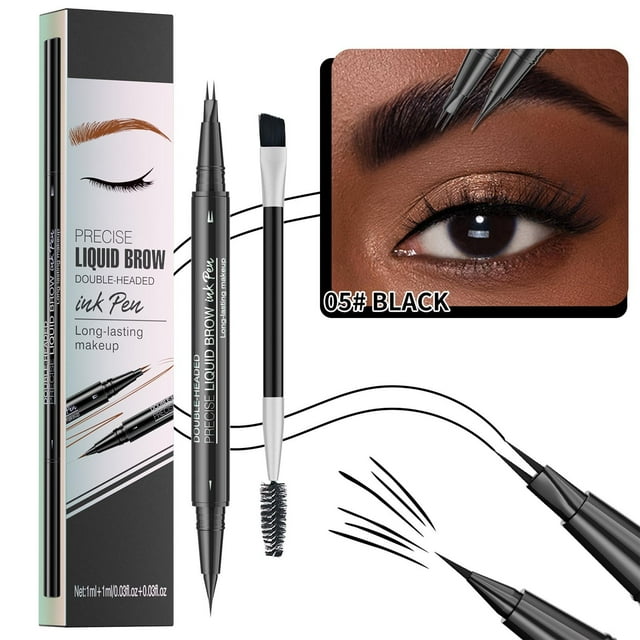 FcBaudy Crayons à Sourcils pour Femmes, Crayon à Sourcils Naturel et Brillant Crayon à Sourcils Double Embout Imperméable Résistant à la Sueur et Anti-Bavures Crayon à Sourcils Double Embout 18 g Crayon à Sourcils