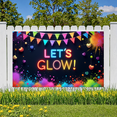 thumbnail image 2 of Neon Design Glow Banner Colorful Decoration Let's Glow Festival Sign for Party Celebration Event, 2 of 9
