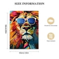 thumbnail image 2 of Nawypu  Lion Canvas Wall Art Pieces Lion Wearing Glasses Poster Prints Abstract Colorful Animal Paintings Home Decor Framed, 2 of 5