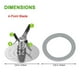 thumbnail image 4 of Para Piezas de Repuesto de la Licuadora de Blender Cuchilla Trituradora de Hielo con Tapa Base de la Jara, para Aspas para Licuadora Licuadora, 4 of 7