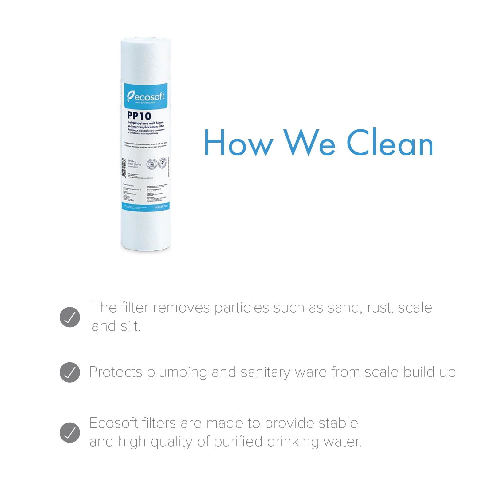 PP Melt Blown Sediment Cartridge Universal Replacement Water Filter