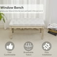 thumbnail image 6 of Farmhouse Fabric Entryway Bench, White, 6 of 7
