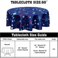 thumbnail image 2 of Patriotic 4th of July Tablecloth American Flag Round Tablecloth 60 Inch Independence Day Table Cloth for Farmhouse Kitchen Decor Polyester Fabric Blue Star Flag Table Covers for Party Outdoor Camping, 2 of 6