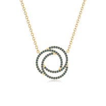 Natural London Blue Topaz Infinity Love Knot Pendant Necklaces for Women in 18K Yellow Gold Vermeil, December Birthstone Jewelry Gifts for Her Birthday, Anniversary, Graduation, Valentines