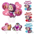 thumbnail image 2 of Juego de globos de Disney Masha y el oso, suministros de decoración para fiestas de cumpleaños de niños, decoración para duchas de bebé, globos, juguete de regalo de dibujos animados para niños, 2 of 4