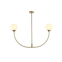 Living District Nyomi 42 inch chandelier in Satin Gold