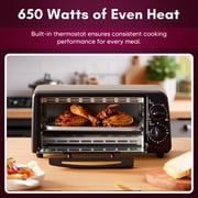 2 Slice Toaster Oven with Time and Temp Knobs