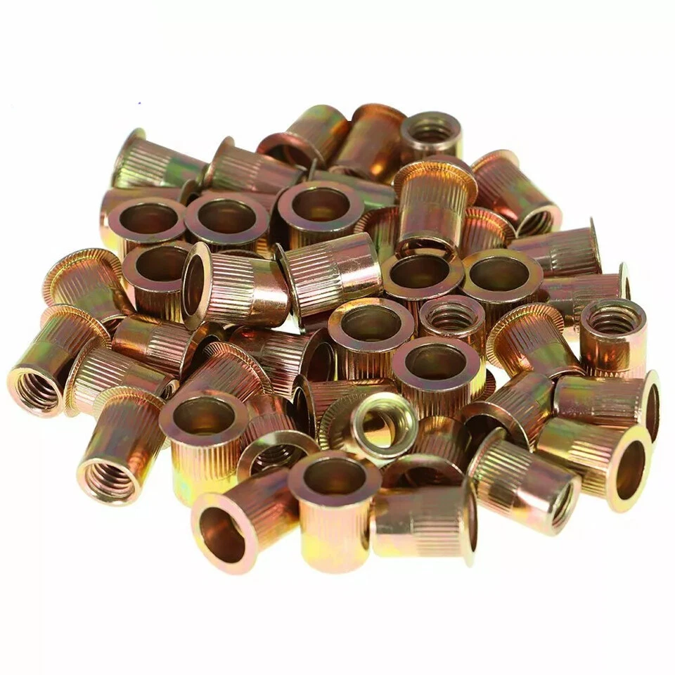 CIRCLE- 50Pcs 3/8-16 Rivet Nut Rivnut Insert Nutsert Carbon Steel Zinc Plated