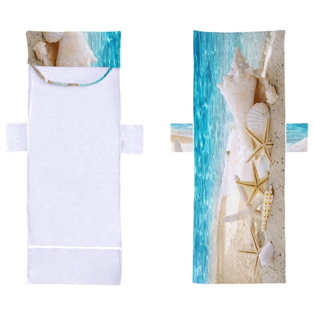 Beach Chair Cover With Side Pockets Reusable Beach Towel For Lounge Chair Protection Microfiber Fabric Cover Includes Storage Bag For Outdoor Use Durable 100% Polyester Material B-64 A