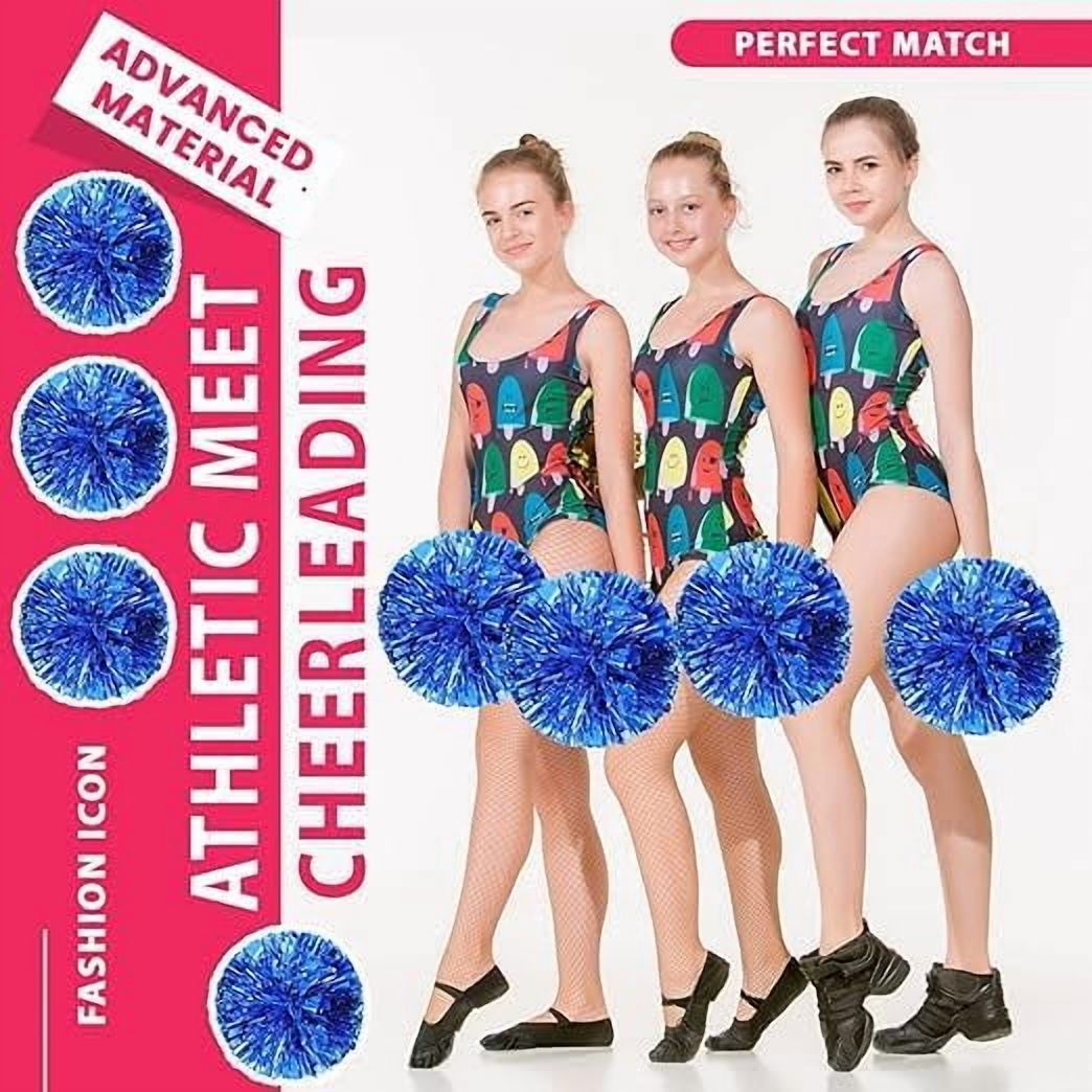 SHANJIA Cheerleader Pom Poms, 12 Pack Cheer Pom Pom Sports Dance Cheer Plastic Pom Poms Cheerleading for Sports Team Spirit Cheering