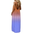 thumbnail image 5 of AUNVITO Women's Summer Dress Sleeveless Backless Spaghetti Strap Maxi Dress Casual and Trendy Beach Style, 5 of 9